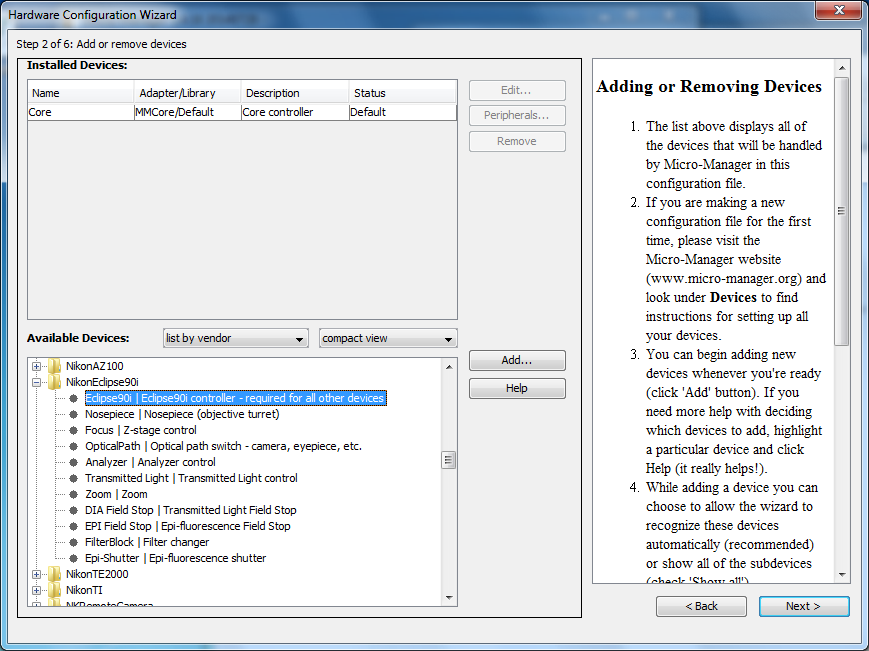 |thumb|center|upright=2.5|alt=Hardware Configuration
Wizard.|Hardware Configuration Wizard. Open the Nikon 90i
folder