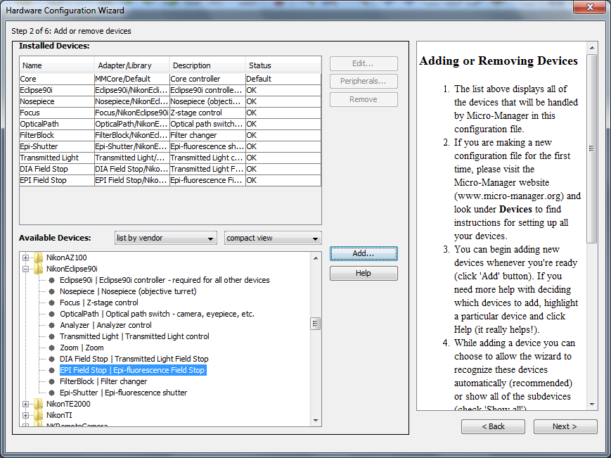 |thumb|center|upright=2.5|alt=Hardware Configuration
Wizard.|Hardware configuration wizard. Add any additional
hardware