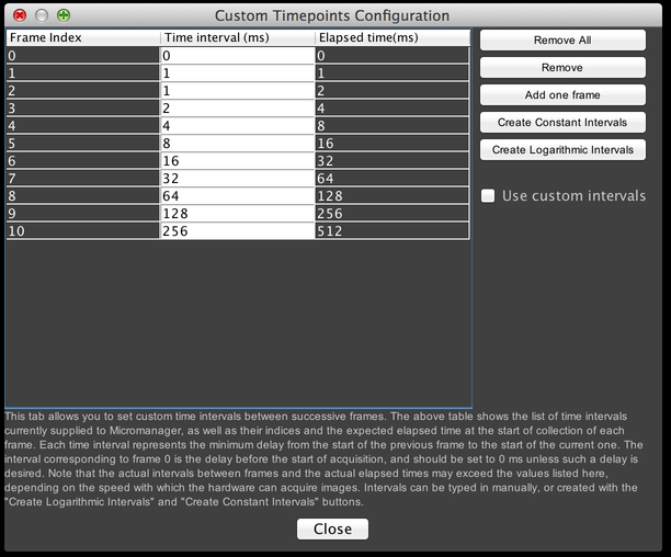 MDA Custom
Timepoints